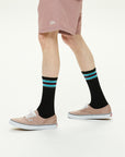 Athletic Cushion Double Stripes Crew 3 Pairs Socks detail view.