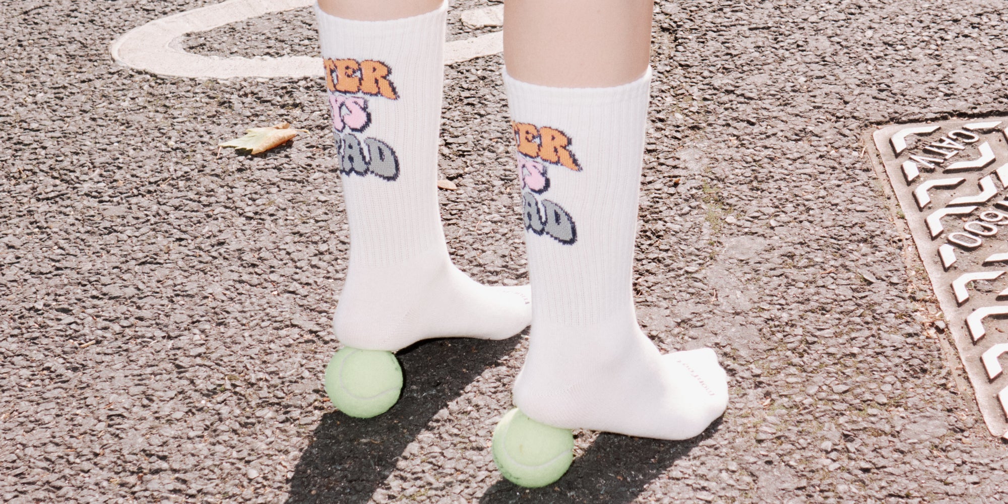 Person wearing socks.