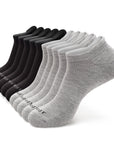 Five pair of white socks.