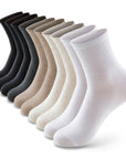 Six pairs of men's socks with different colors.