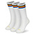 Three pair of white socks.