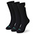 Three pair of black and white socks.