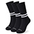 Five pair of black and white socks.