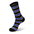 Socks with striped patterns.