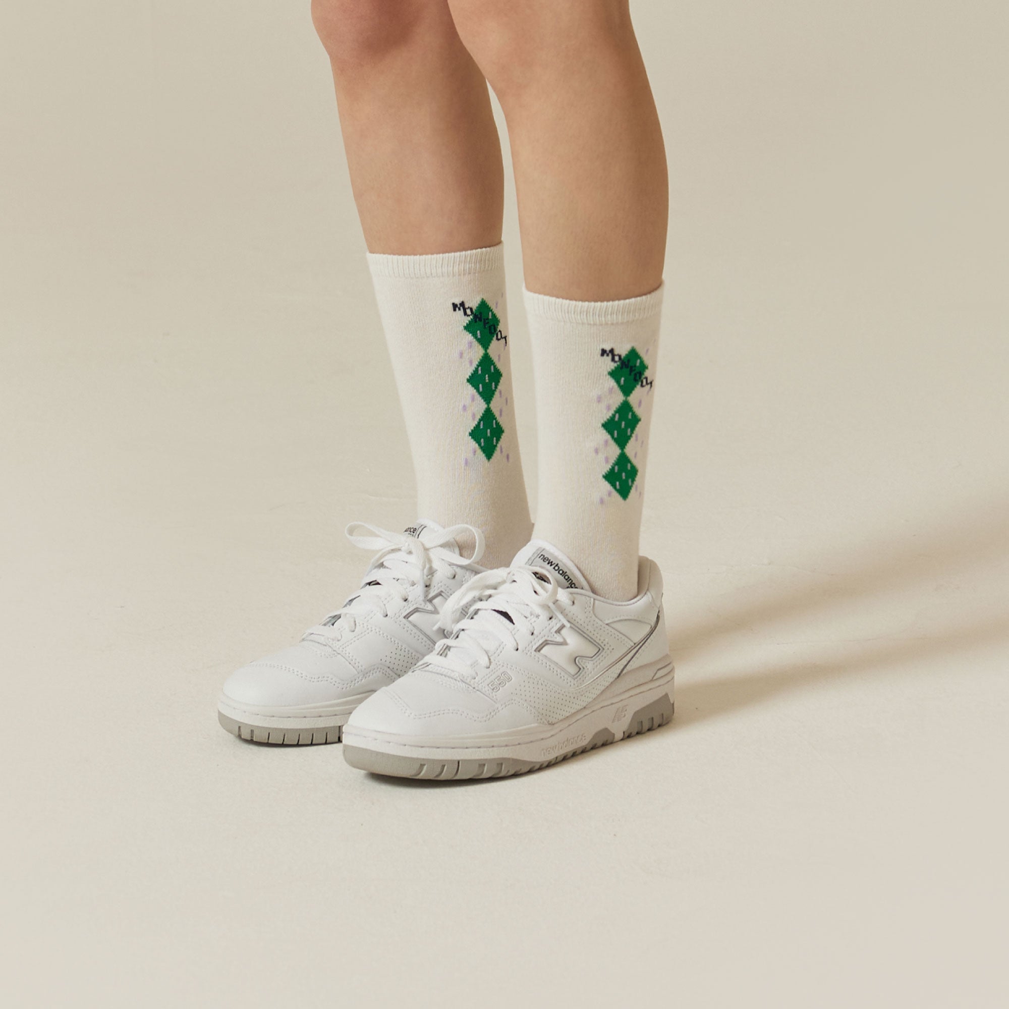 Argyle MFT Crew High 1 Pair Socks detail view.