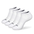 Five pair of white socks.