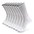 A stack of white napkins on a white background.