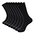 A pack of black rubber pads on a white background.
