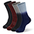 A set of five pairs of socks with different colors.