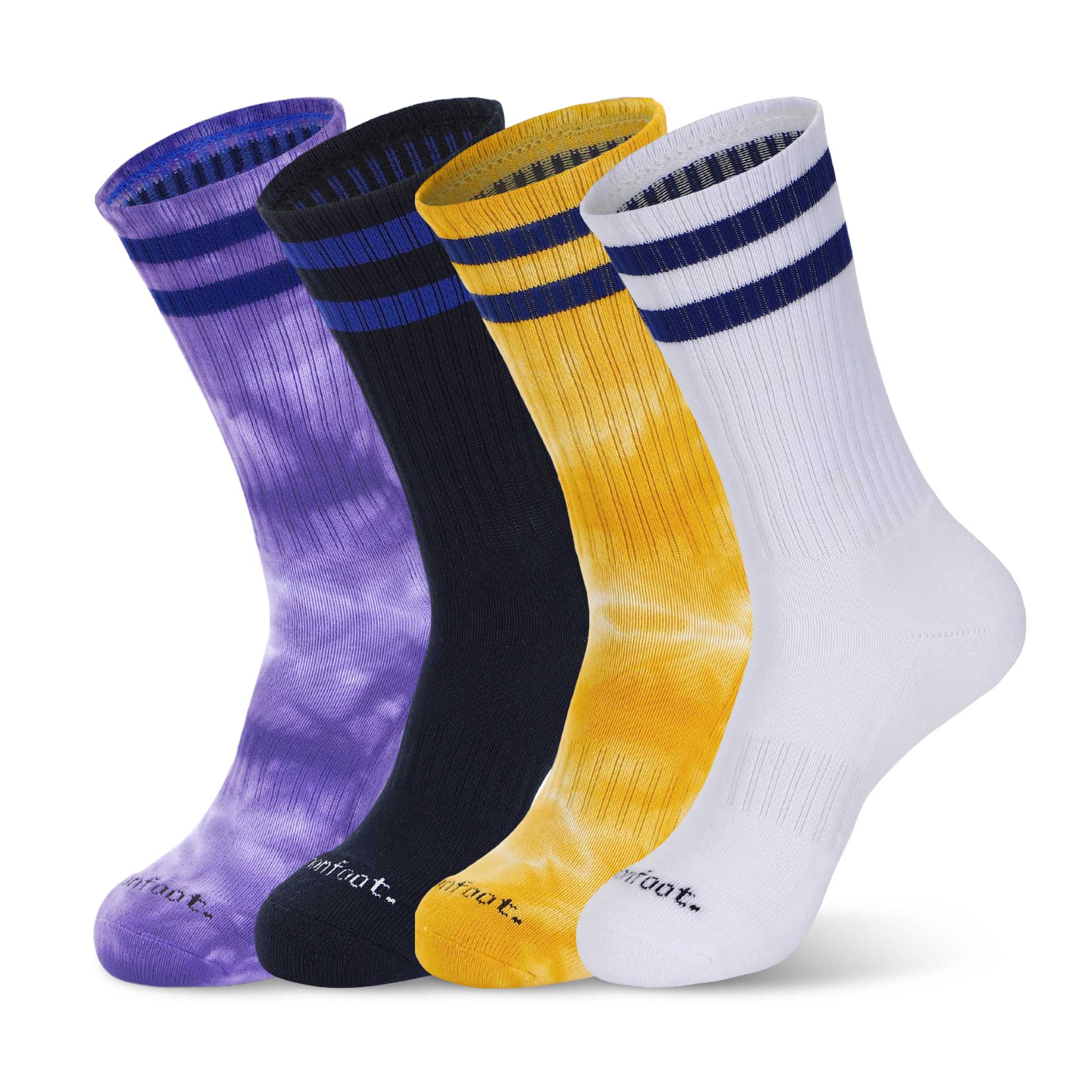 Five pairs of socks with different colors.