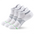 Five pair of white and green socks.