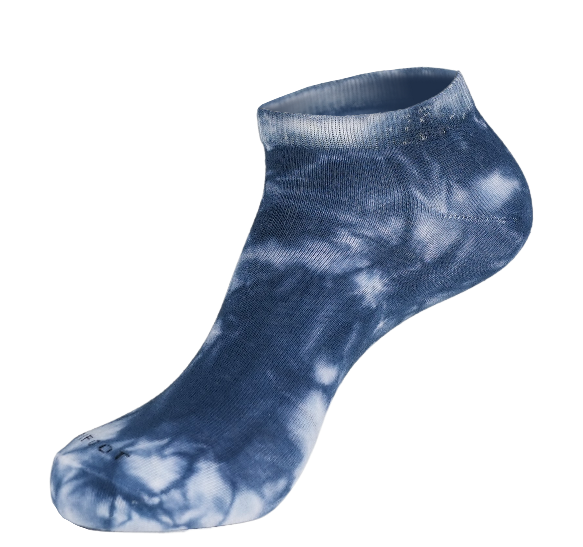 A pair of socks with a tie dye pattern.