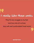 A quote that says i really like these socks.