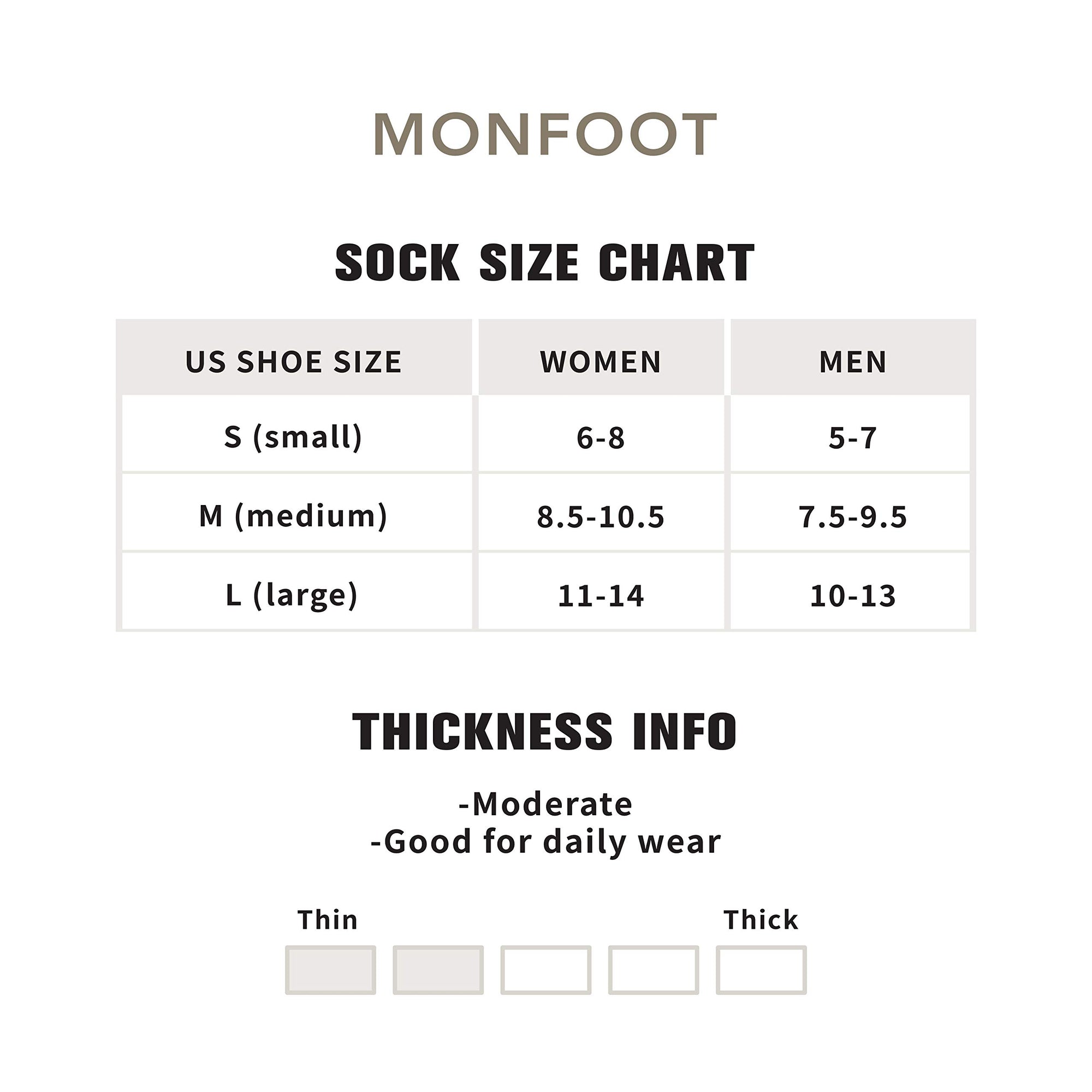 A women's size chart for a sock size chart.