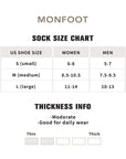 A women's size chart for a sock size chart.