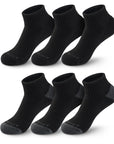 Six pair of black socks.