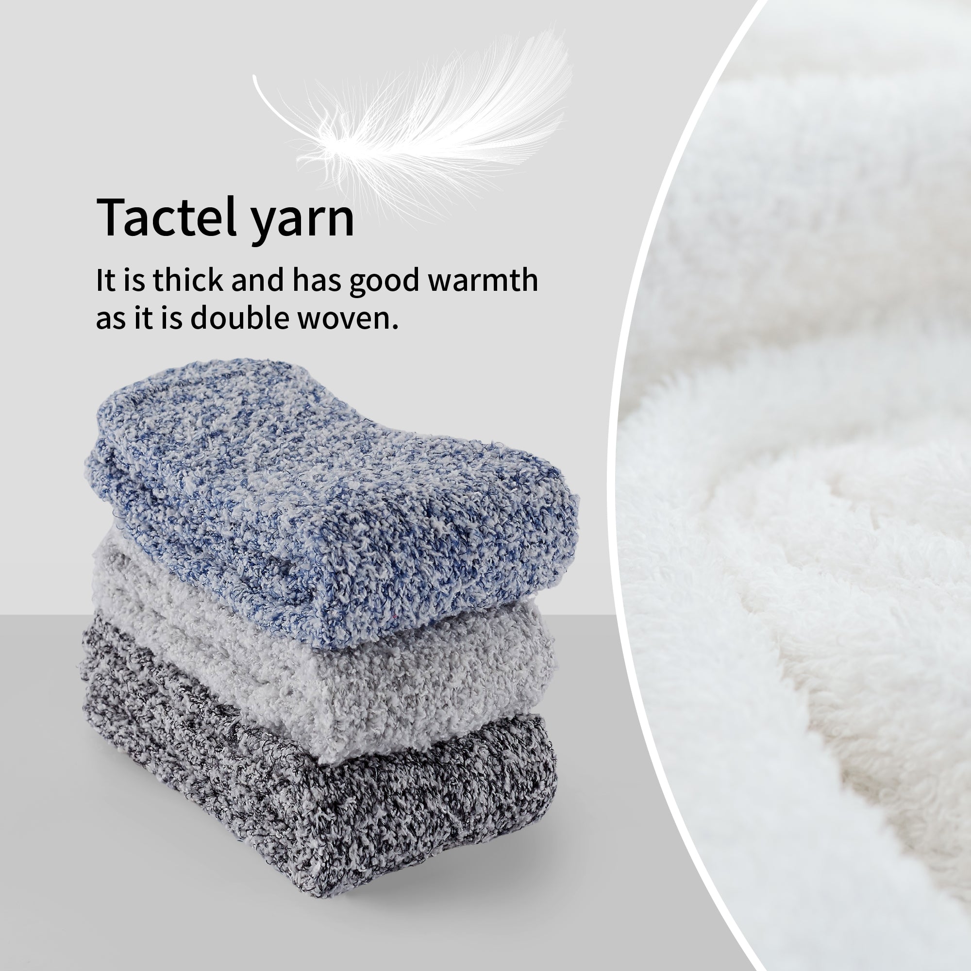 Three towels stacked on top of each other.