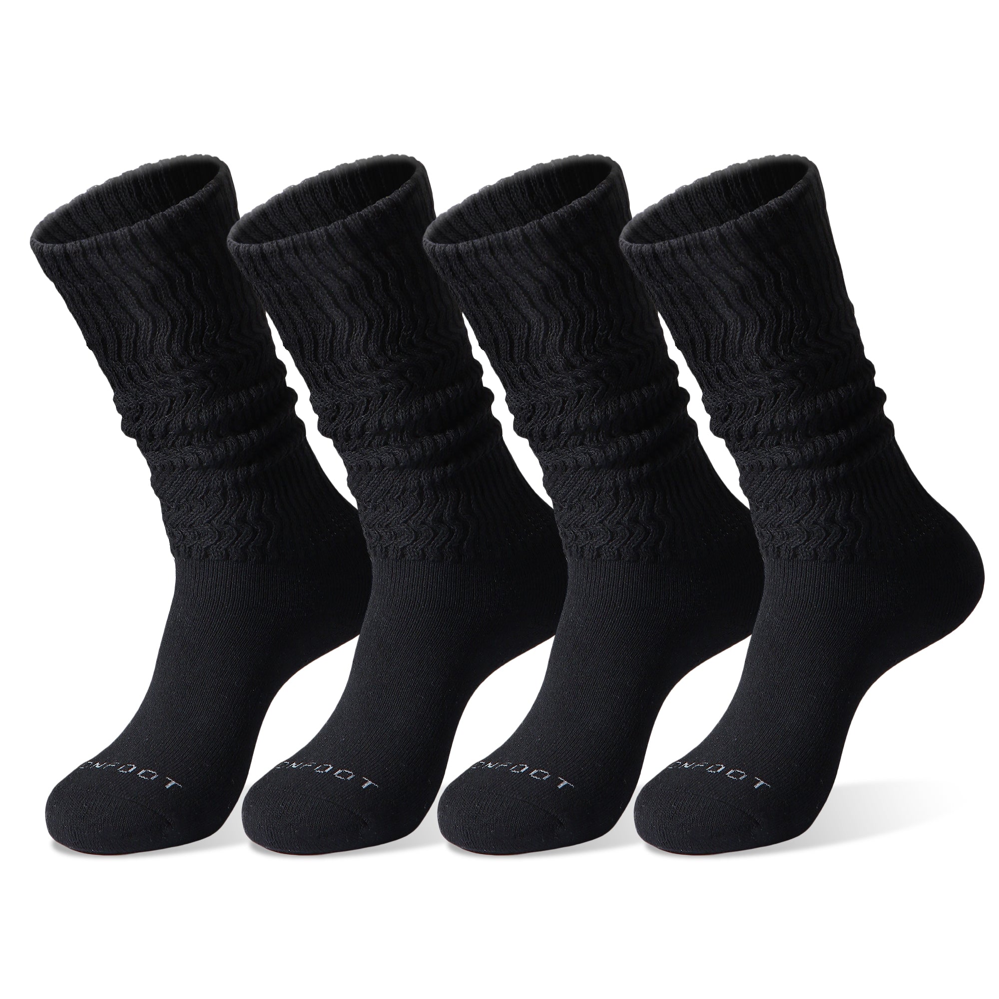 Three pair of black socks.