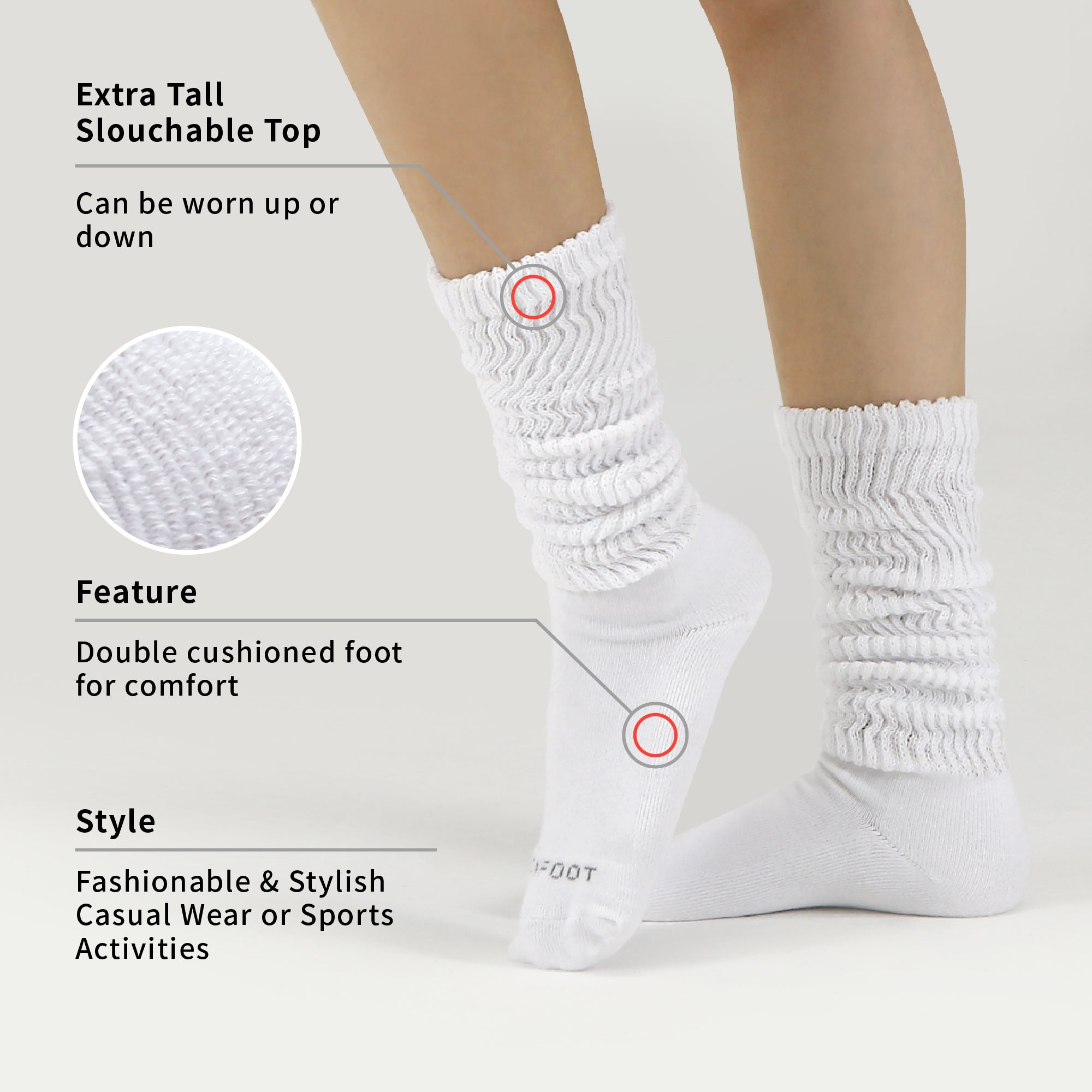 Person wearing socks.