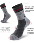 A pair of socks with instructions on how to wear them.