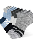 Five pair of white socks.
