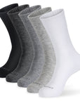 Five pairs of socks with different colors.