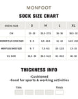 A women's size chart for a sock size chart.