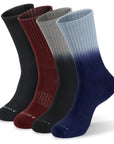 Five pairs of men's socks with different colors.
