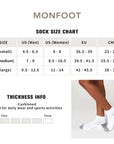 Women's socks size chart.