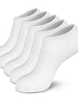 Five pair of white socks.