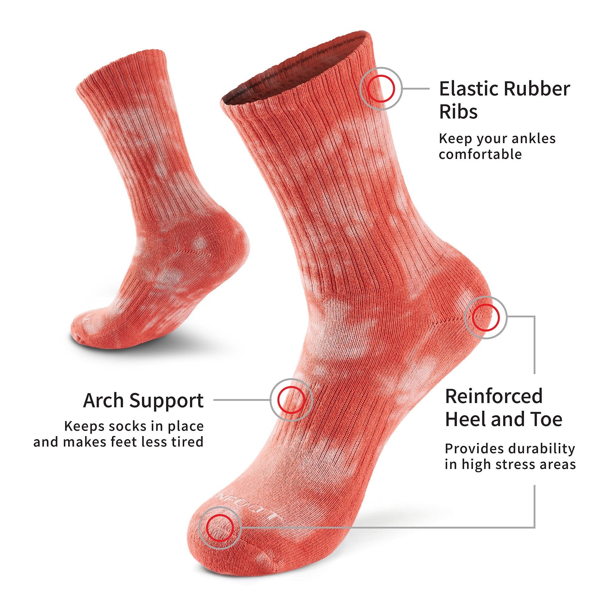 A pair of red socks.