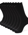 Six pair of black socks.