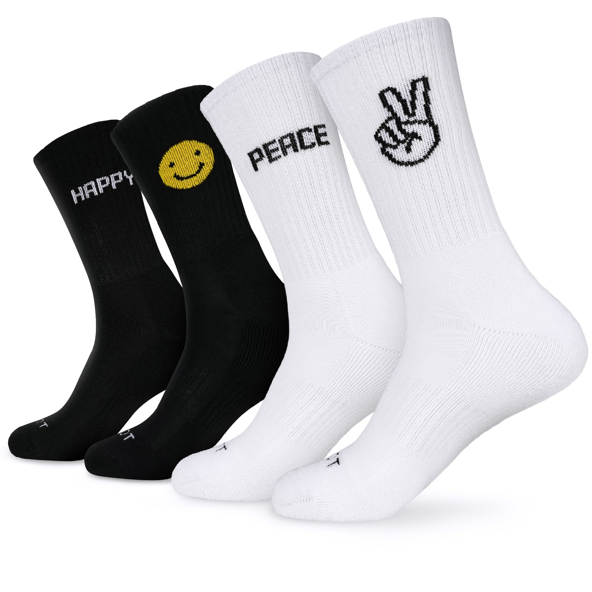 Athletic Cushion Happy Crew 4 Pairs Socks.