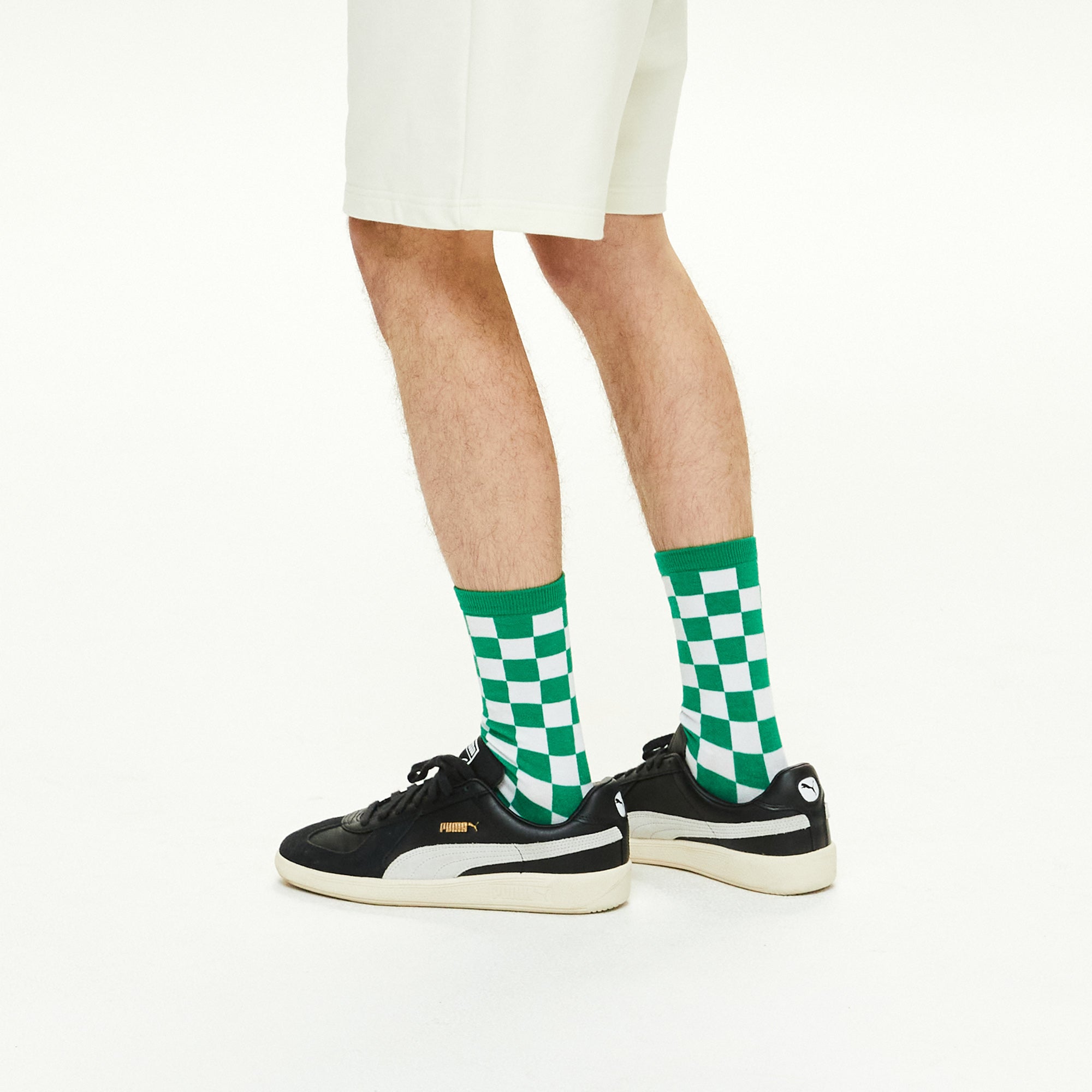 Checker-border Multi Crew 3 Pairs Socks