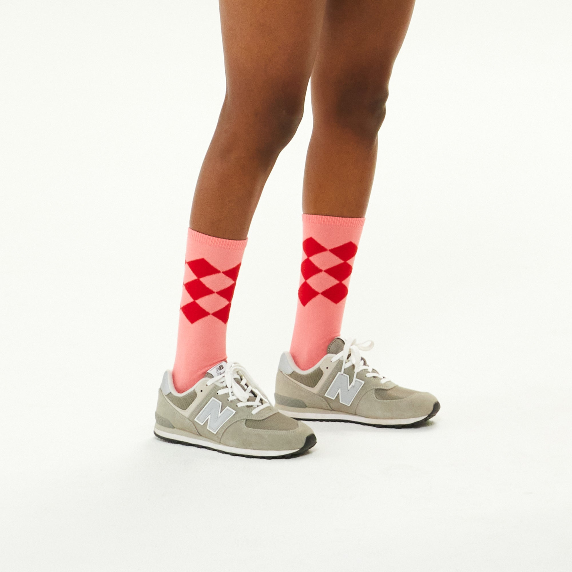 Argyle Multi Crew 3 Pairs Socks