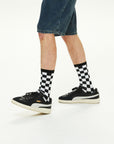 Checker-border Multi Crew 3 Pairs Socks