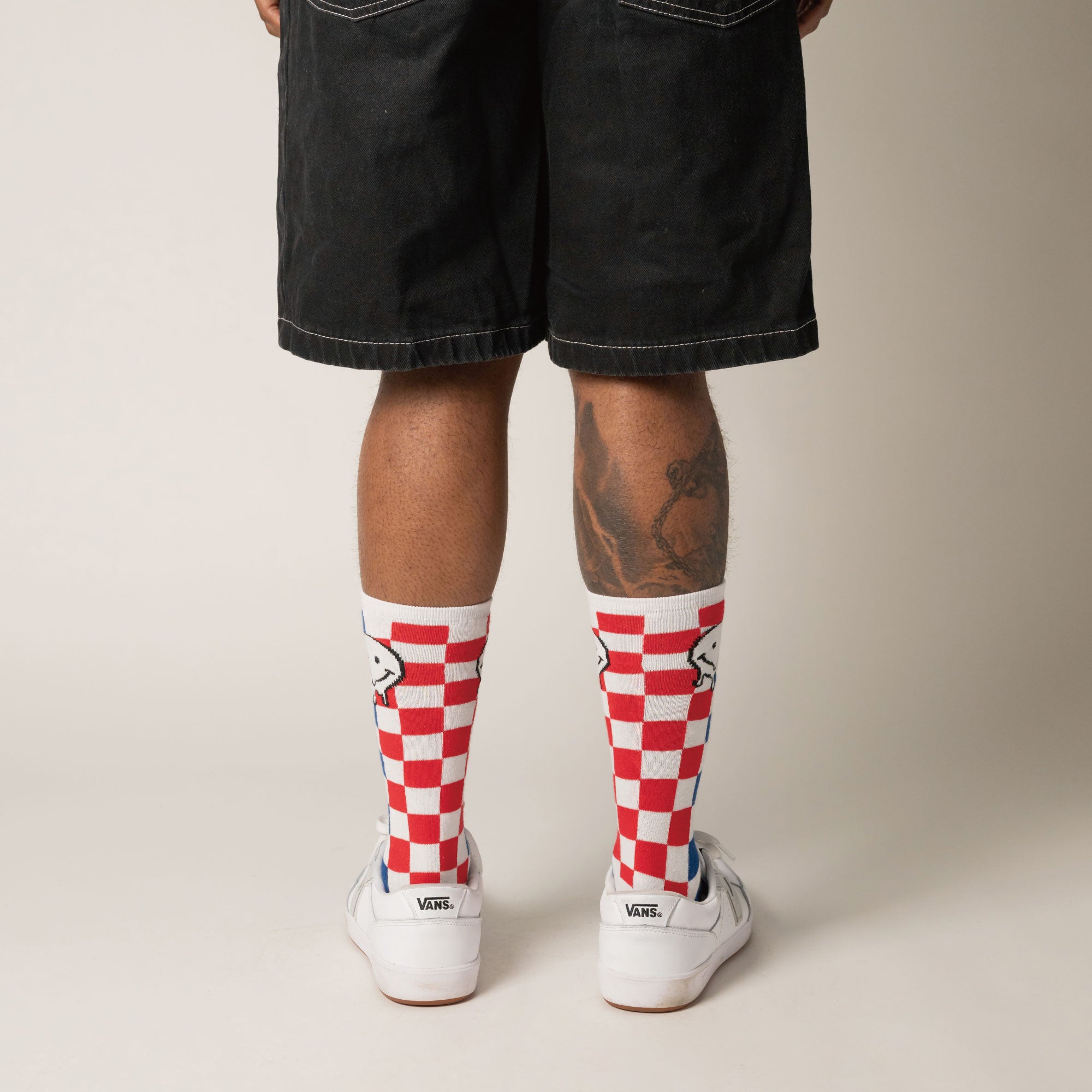 Soft Checker Boarder Crew 1 Pair Socks