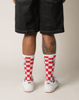 Soft Checker Boarder Crew 1 Pair Socks