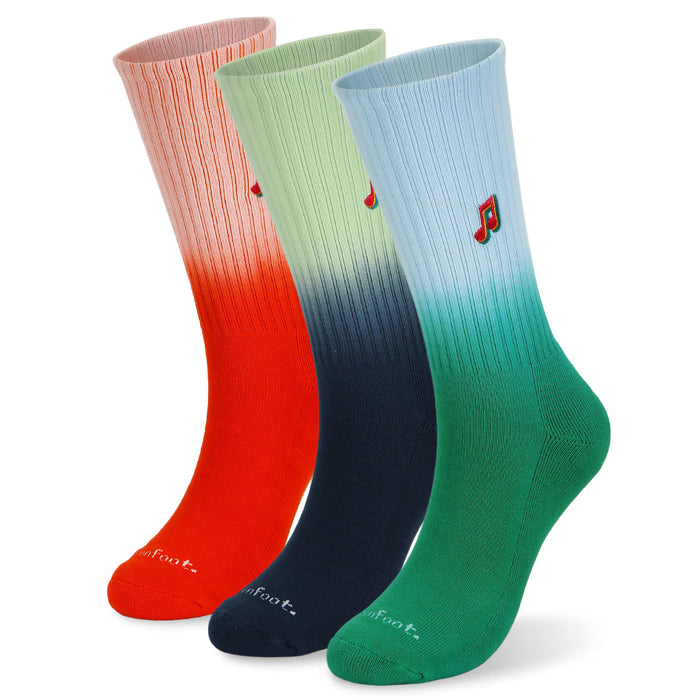 Athletic Cushion Melody Dip-dye Multi Crew 3 Pairs Socks