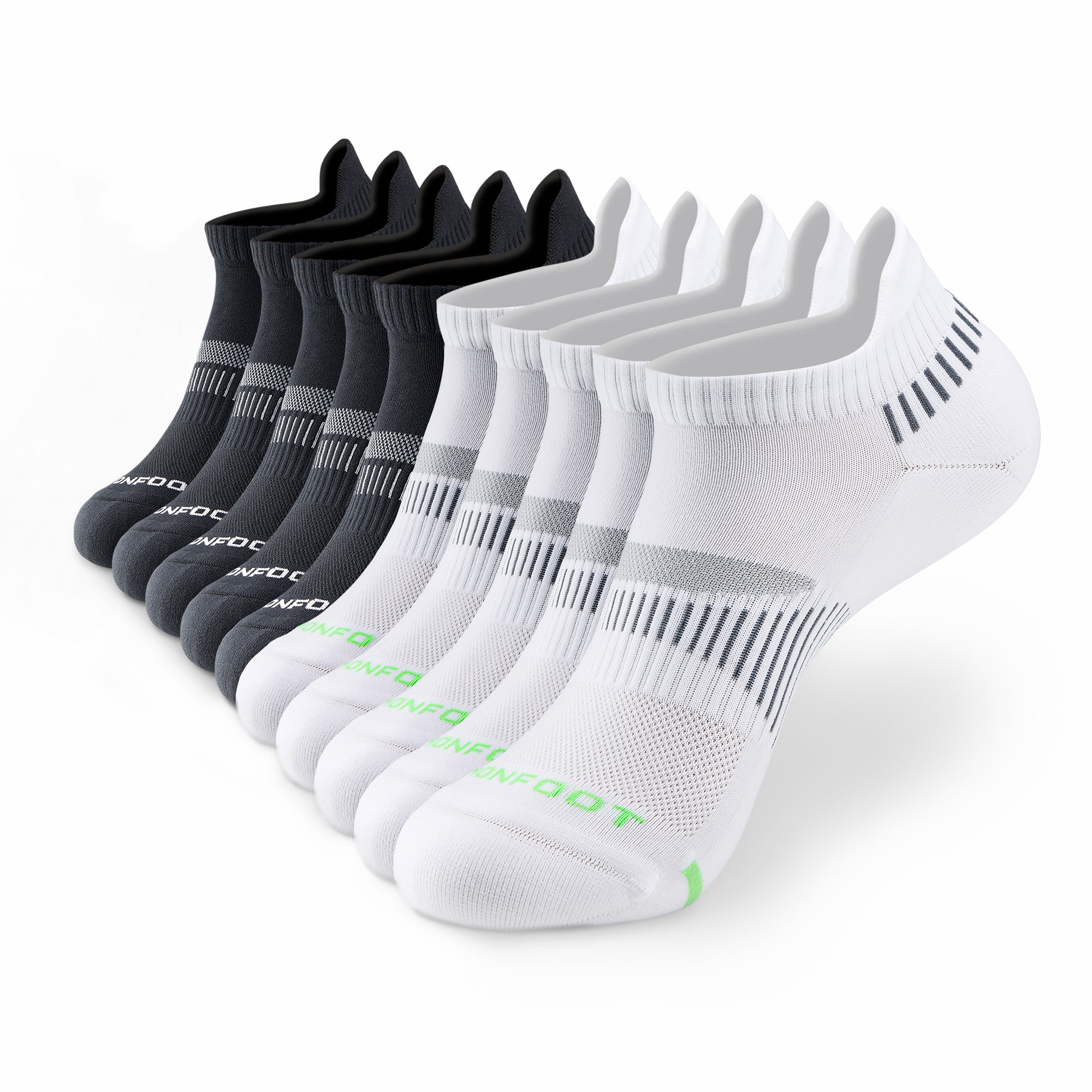 Athletic Silky Dry Ankle Tab 10 Pairs Socks