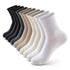 Six pairs of men's socks with different colors.