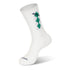 A pair of white socks with a green ribbon - Argyle MFT Crew High 1 Pair Socks.