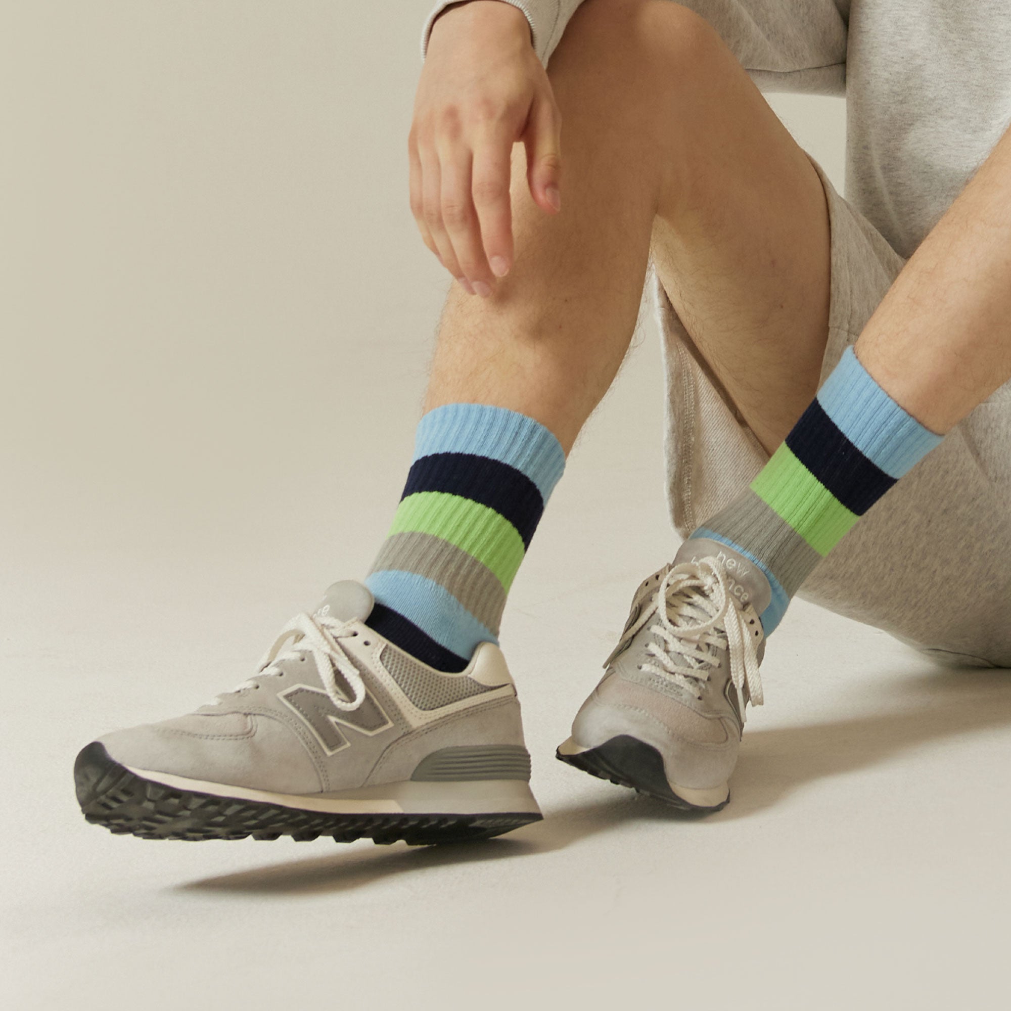 Sorted Block Crew 1 Pair Socks