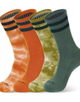 [Tie-dye] Athletic Cushion Crew 4 Pairs Socks