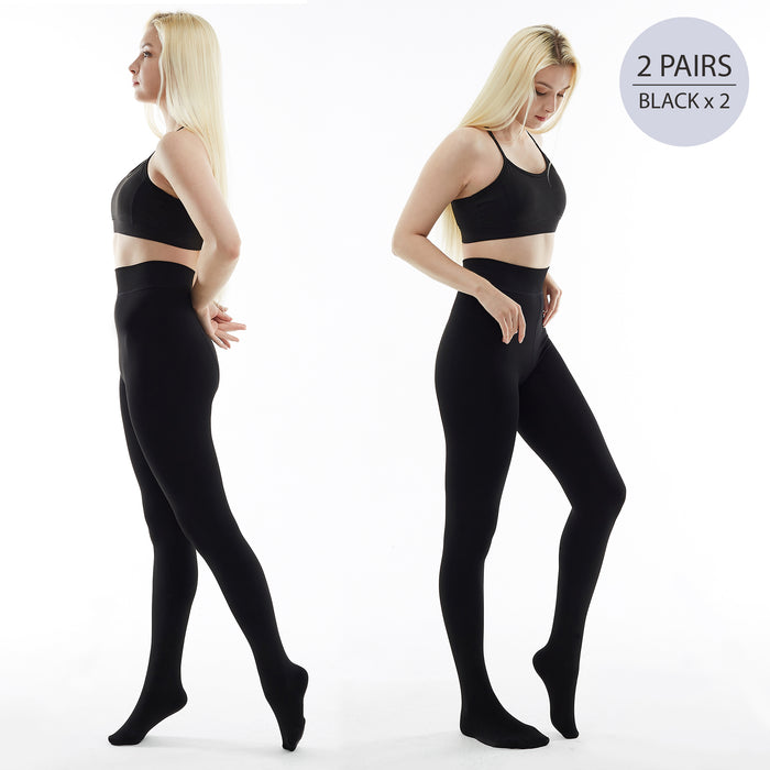 Tights] Thermal Fleece Lined Tights 2-Pack — Monfoot