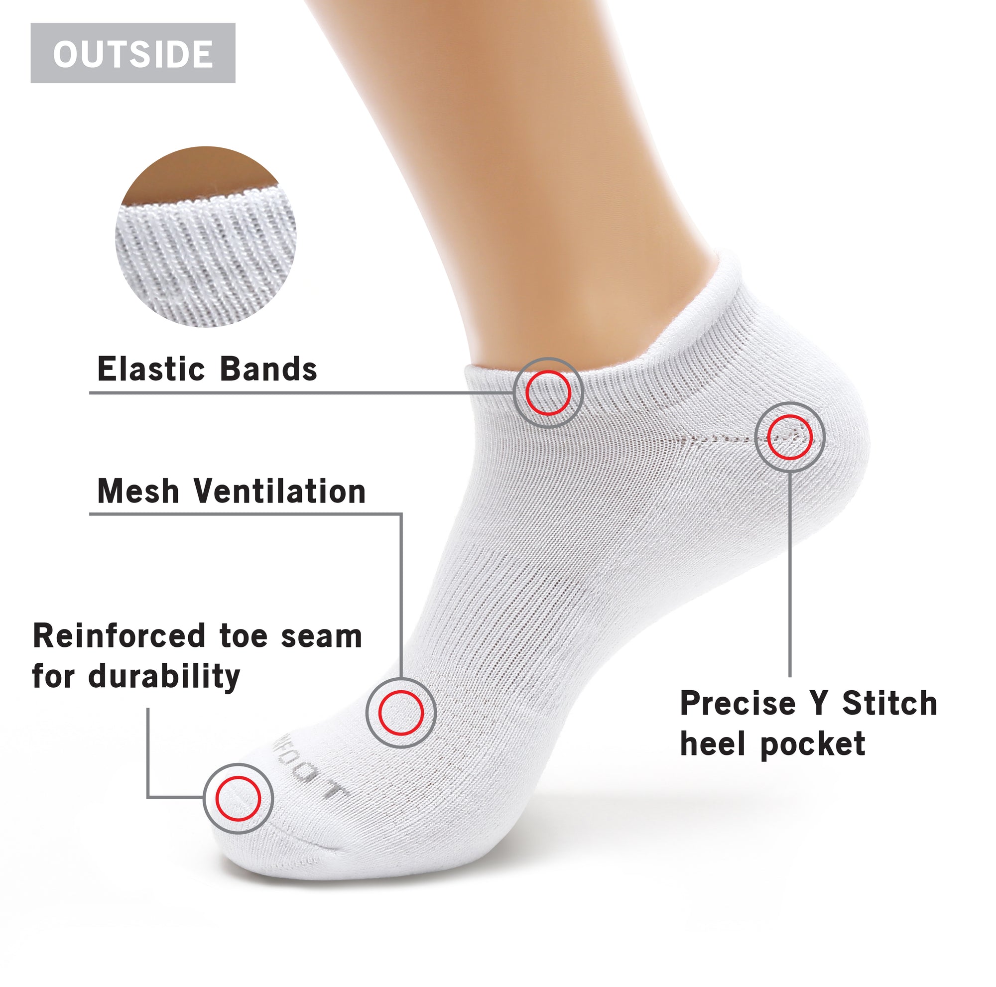 running performance heel tab ankle socks