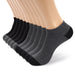 soft cushion comfort ankle socks#color_grey-black-mix