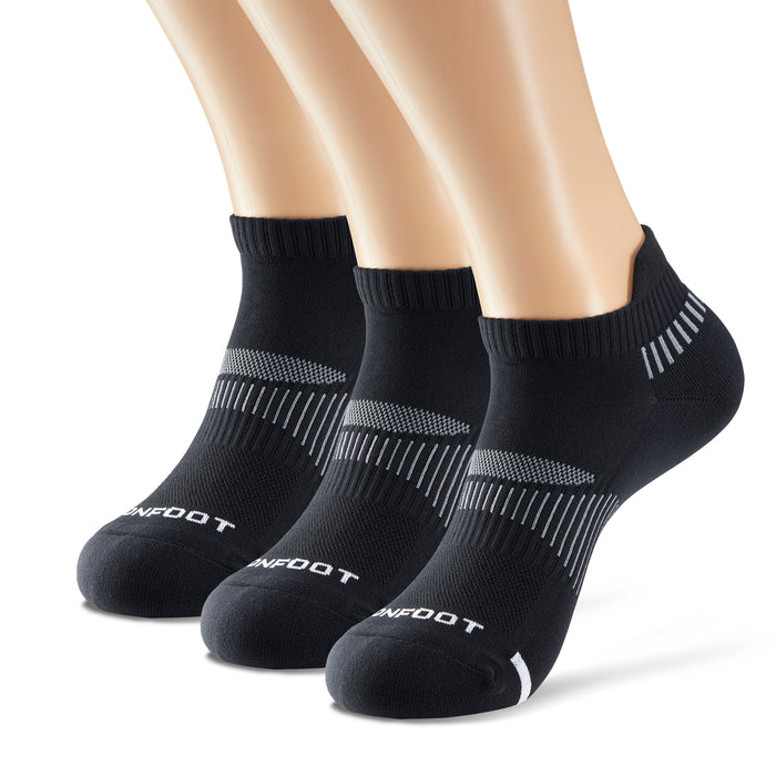 3 Pairs Athletic Cushioned Running Performance Heel Tab Ankle Half Cut Socks  For Men/Women