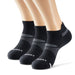running performance cushioned heel tab ankle socks#color_black