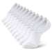 Cotton No Show Socks Non Slip#color_white